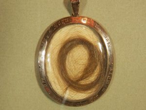 English Civil War Gold Locket of Hair