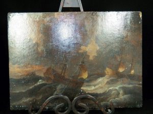 19th Century Oil Painting on Board Painting