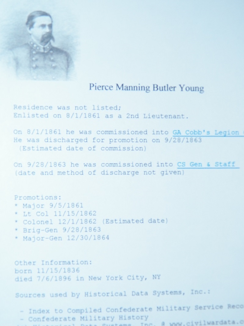 C.S.A-Gen. Pierce Manning Butler Young